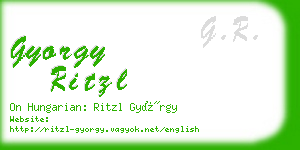 gyorgy ritzl business card